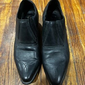VINTAGE 90’s Y2K Durango Western Black Leather Size 9 M Ankle Boot